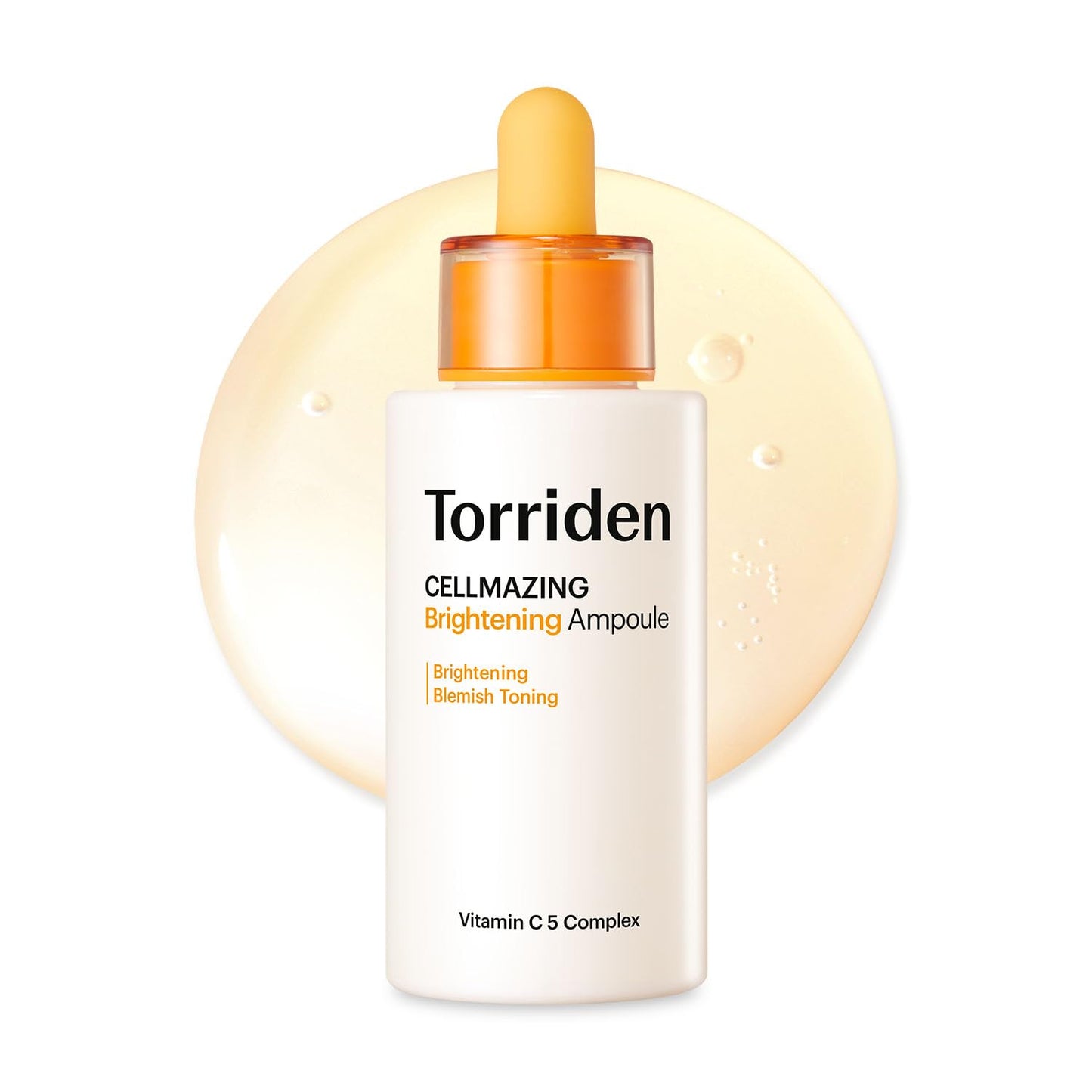 Torriden CELLMAZING Vita C Ampoule 30ml (1.01 fl.oz.) | Refining Sagging Pores and Skin Texture | 5D Vitamin C, Seaweed Complex, Panthenol | Korean Facial Serum