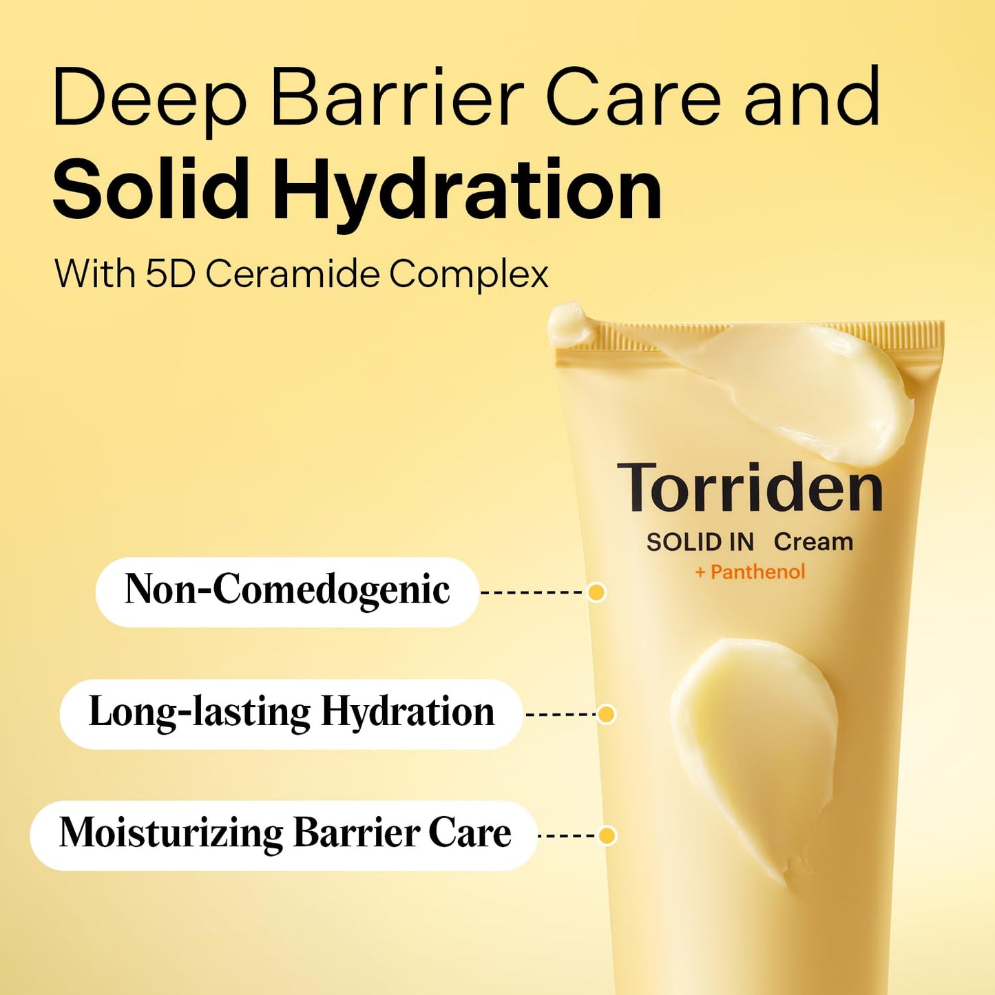 Torriden SOLID IN Ceramide Cream 70ml (2.36 fl. oz.) | Ceramide Moisturizer for Healthy Skin Barrier, Soothing, Nourishing | 5 types of Ceramide, Allantoin, Panthenol