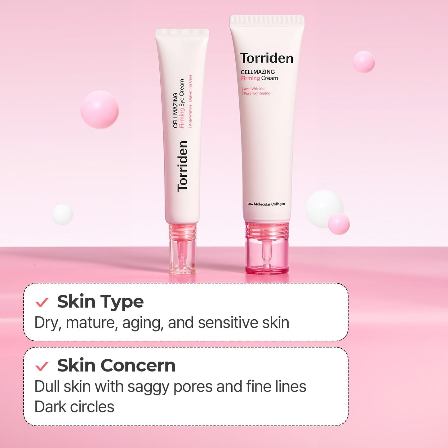 Torriden CELLMAZING Firming Eye Cream 30ml (1.01 fl.oz) + CELLMAZING Firming Cream 60ml (2.02 fl.oz)