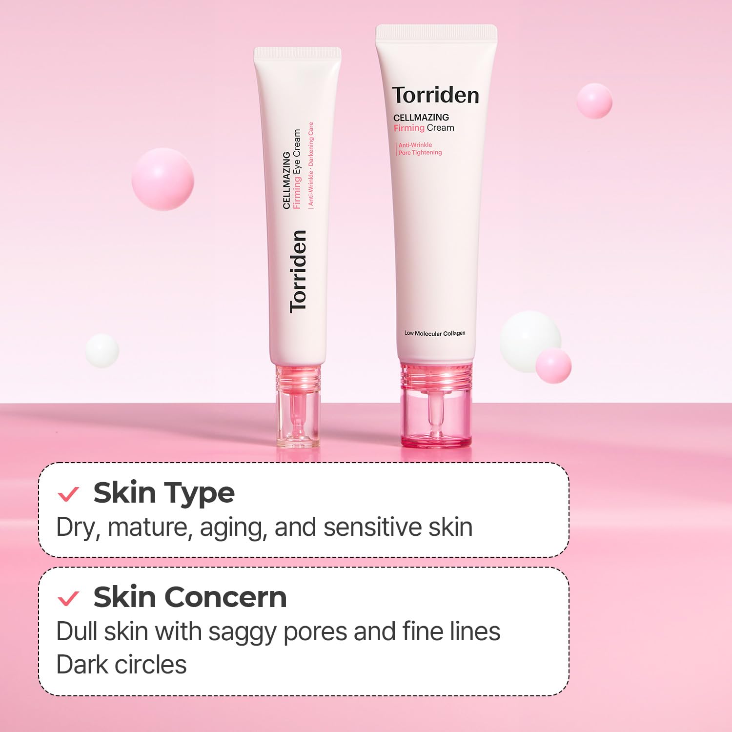 Torriden CELLMAZING Firming Eye Cream 30ml (1.01 fl.oz) + CELLMAZING Firming Cream 60ml (2.02 fl.oz)