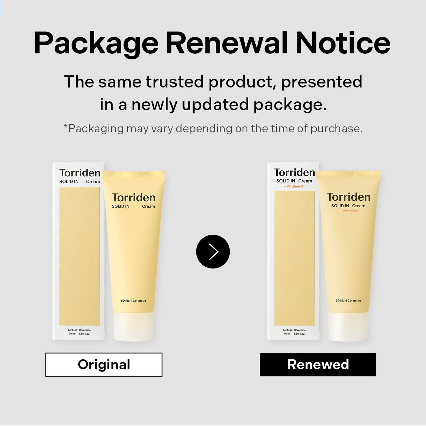 Torriden SOLID IN Ceramide Cream 70ml (2.36 fl. oz.) | Ceramide Moisturizer for Healthy Skin Barrier, Soothing, Nourishing | 5 types of Ceramide, Allantoin, Panthenol