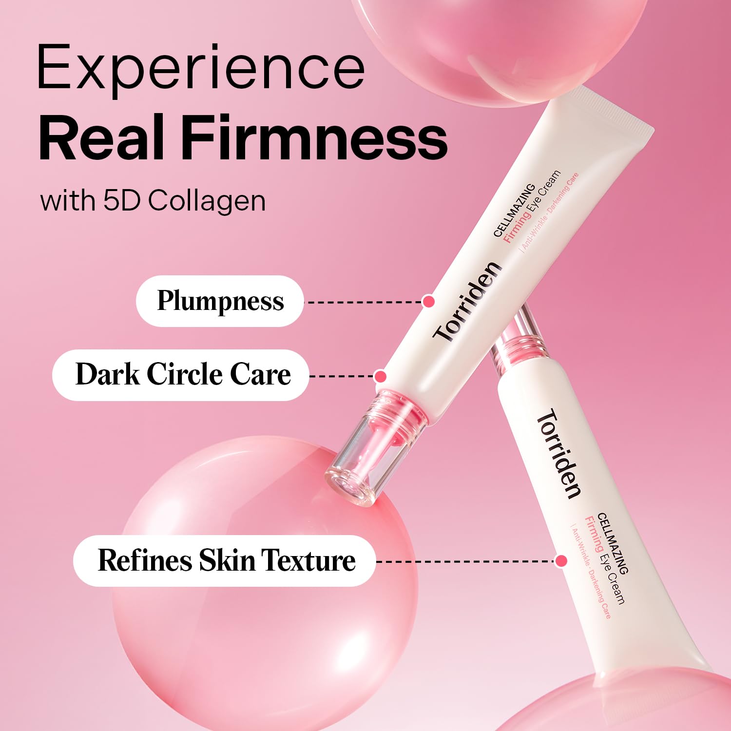 Torriden CELLMAZING Pore Perfecting Ampoule 1.01 fl.oz. + CELLMAZING Firming Cream 2.02 fl.oz. + CELLMAZING Firming Eye Cream 1.01 fl.oz | Improving Skin Elasticity | 5D Collagen Complex