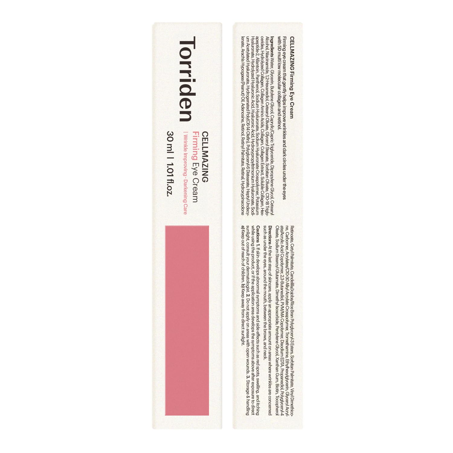 Torriden CELLMAZING Collagen Firming Eye Cream 30ml (1.01 fl.oz) | Wrinkle Improvement and Dark Circles Care | 5D Collagen Complex, 4R Pure Retinol