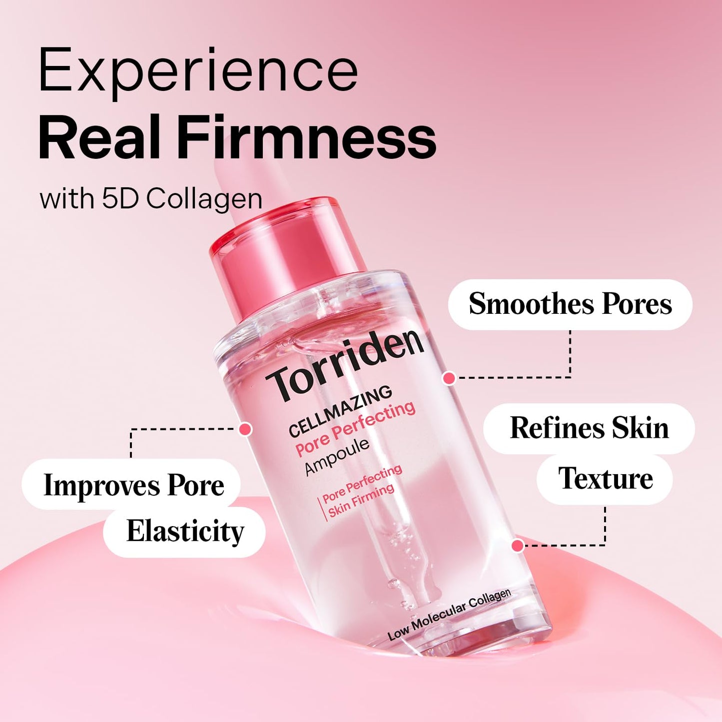 Torriden CELLMAZING Pore Perfecting Ampoule 1.01 fl.oz. + CELLMAZING Firming Cream 2.02 fl.oz. + CELLMAZING Firming Eye Cream 1.01 fl.oz | Improving Skin Elasticity | 5D Collagen Complex