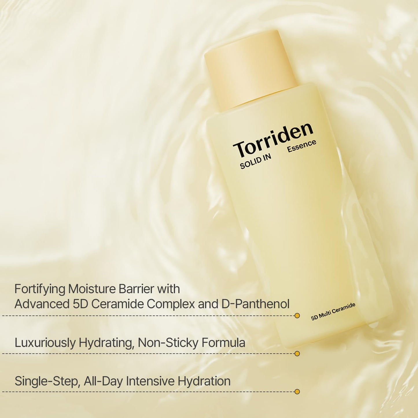 Torriden SOLID-IN Ceramide Skincare Set: Essence, Cream & Lip Essence - Hydrates, Soothes & Nourishes, Vegan, Cruelty-Free