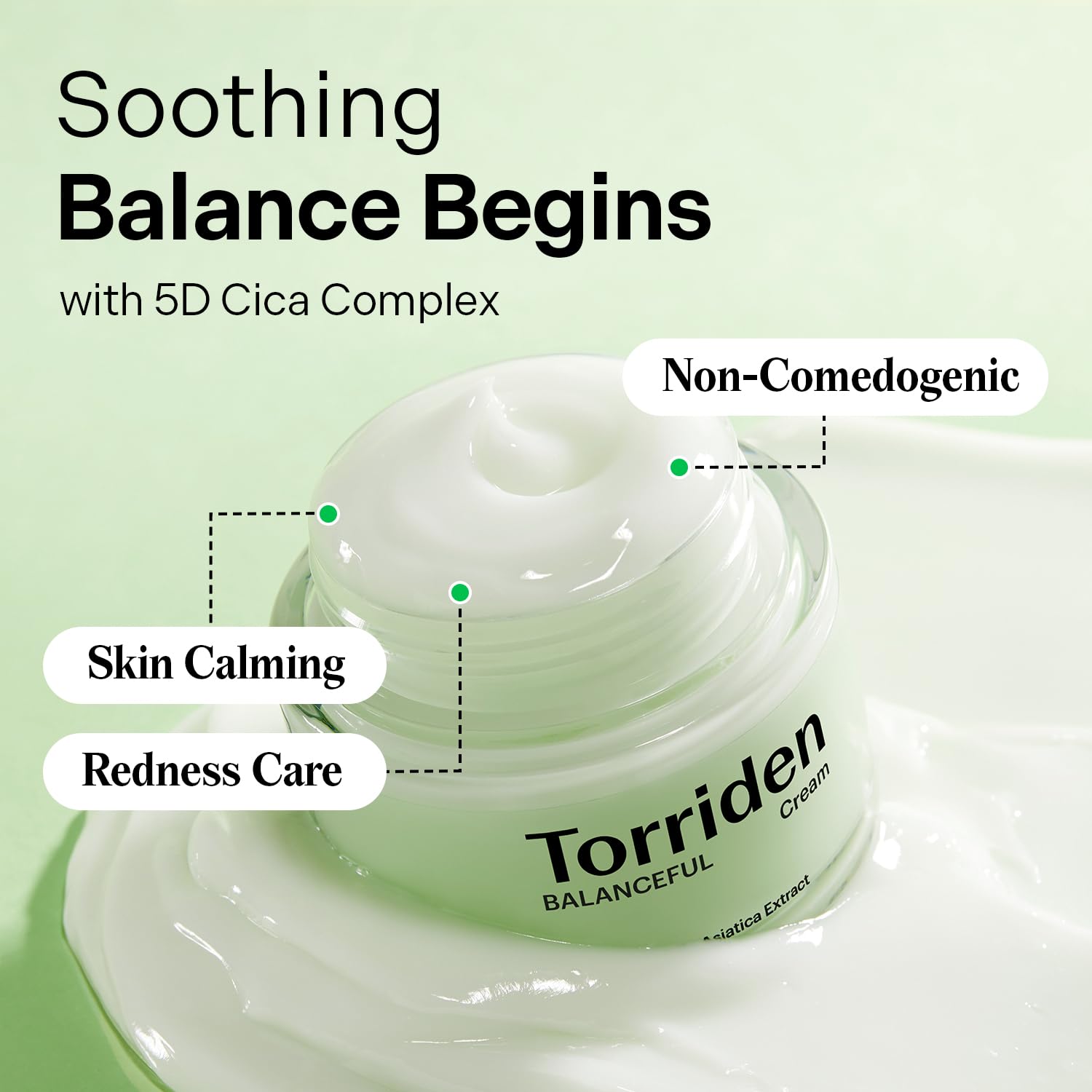 Torriden BALANCEFUL Cream 80ml (2.70 fl.oz.) | Soothing and Nourishing Moisturizer for Oily and Sensitive SKin | 5D CICA, Hydrolyzed Hyaluronic Acid, Panthenol