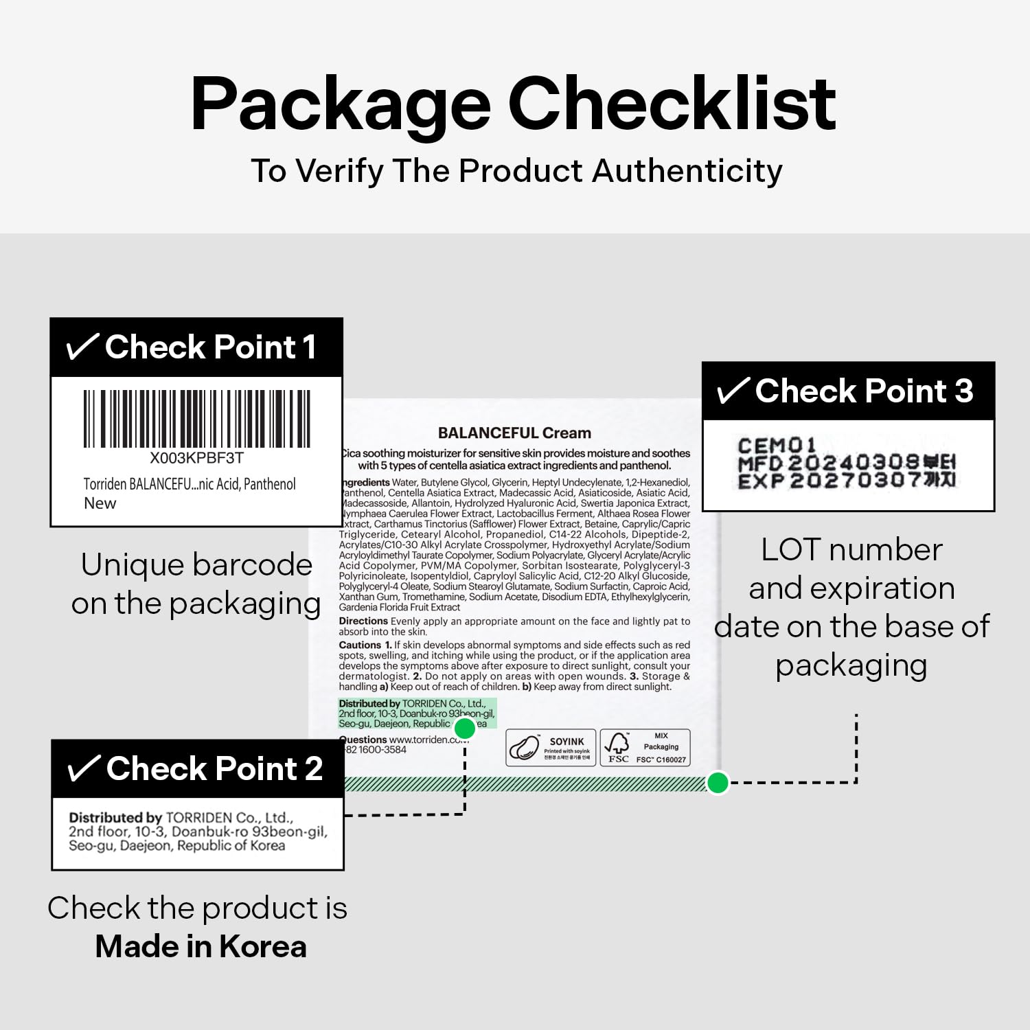 Torriden BALANCEFUL Cream 80ml (2.70 fl.oz.) | Soothing and Nourishing Moisturizer for Oily and Sensitive SKin | 5D CICA, Hydrolyzed Hyaluronic Acid, Panthenol