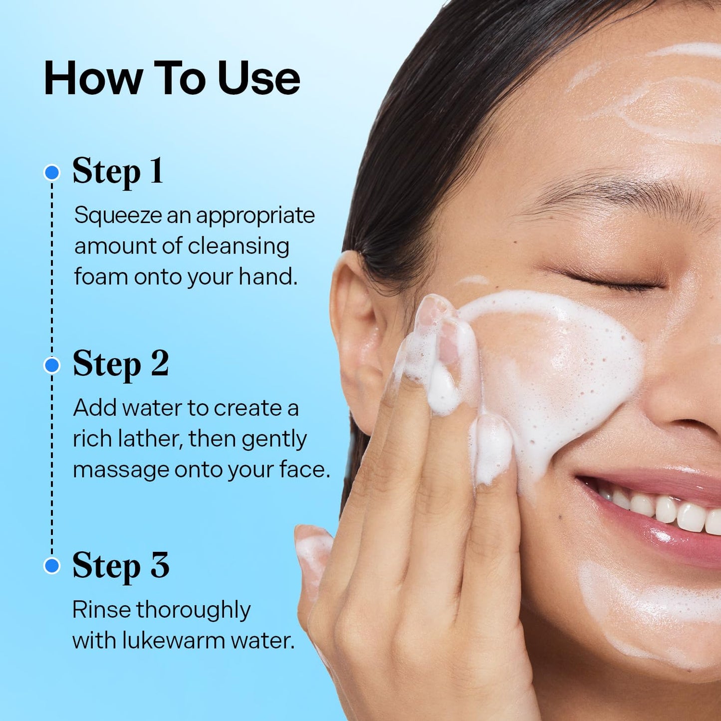 Torriden DIVE IN Cleansing Foam Face Wash 150ml (5.07 fl.oz.) | Hydrating Daily Facial Cleanser for All and Sensitive Skin | Hyaluronic Acid, Panthenol, Allantoin