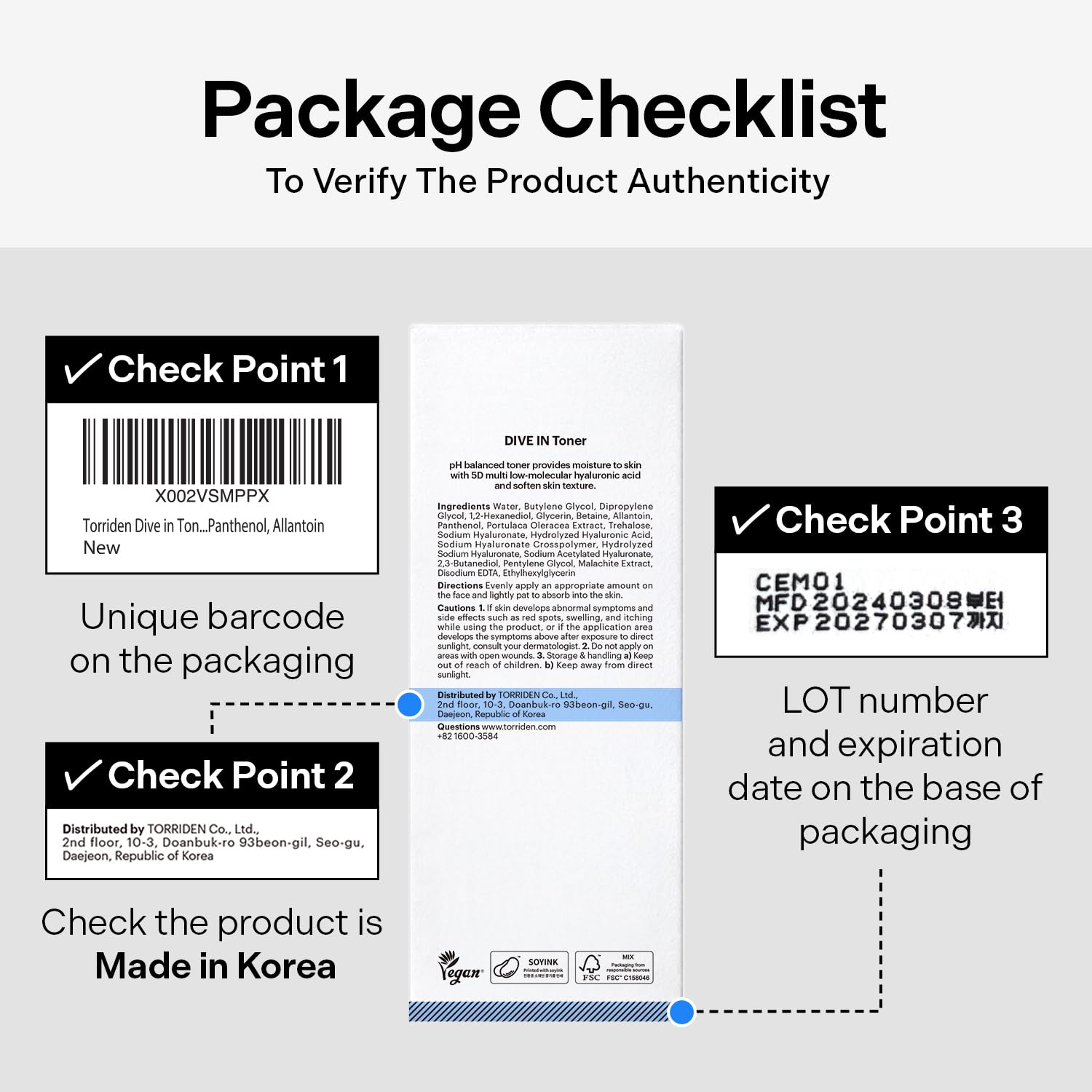 Torriden Dive in Toner 300ml (10.14 fl. oz.) | pH Balancing Facial Toning Water for Dry Skin | Hyaluronic Acid, Panthenol, Allantoin